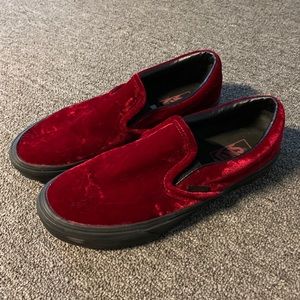 Red velvet vans women’s